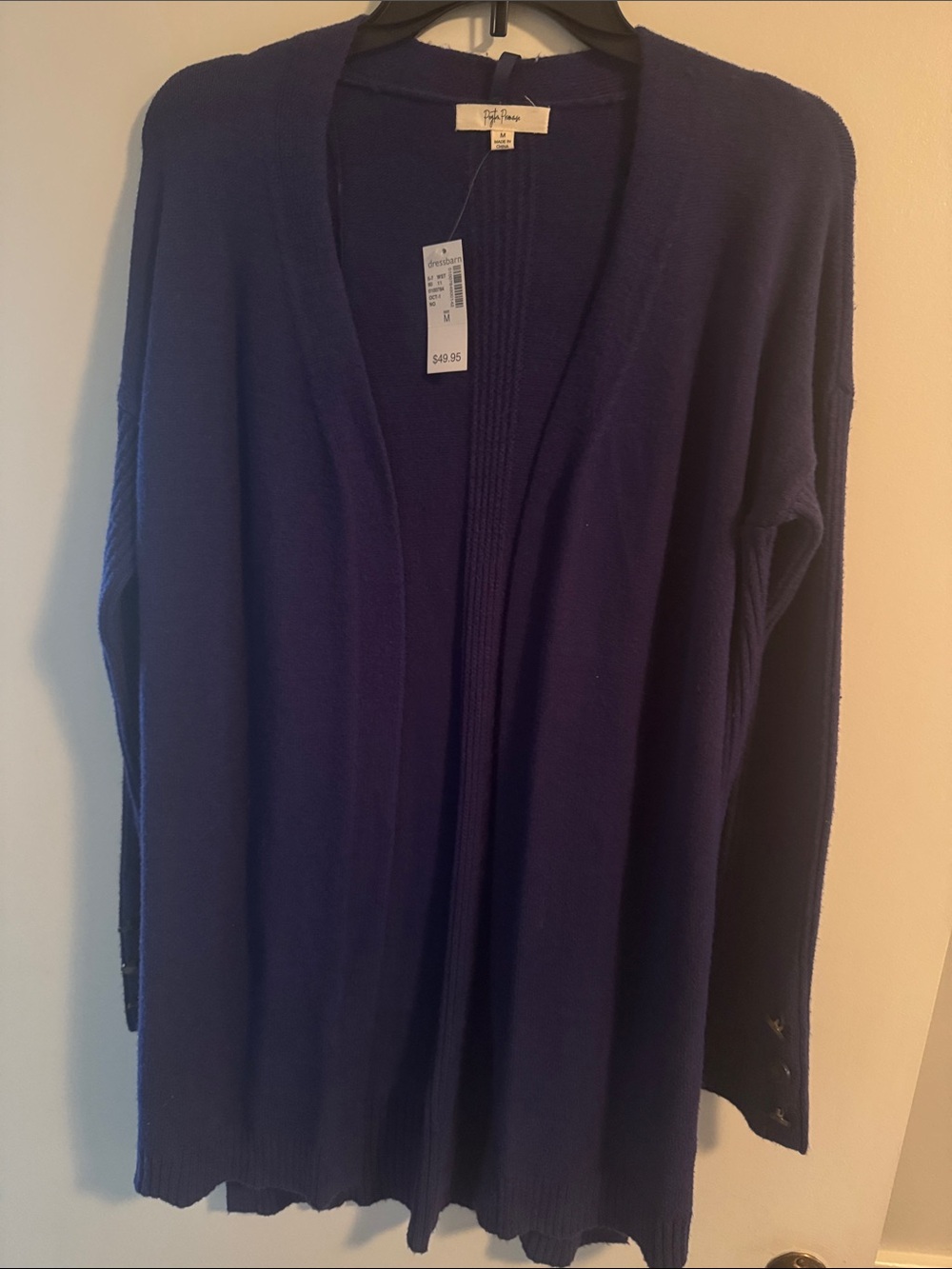 Open-Front Longline Cardigan Sweater - Deep Purple